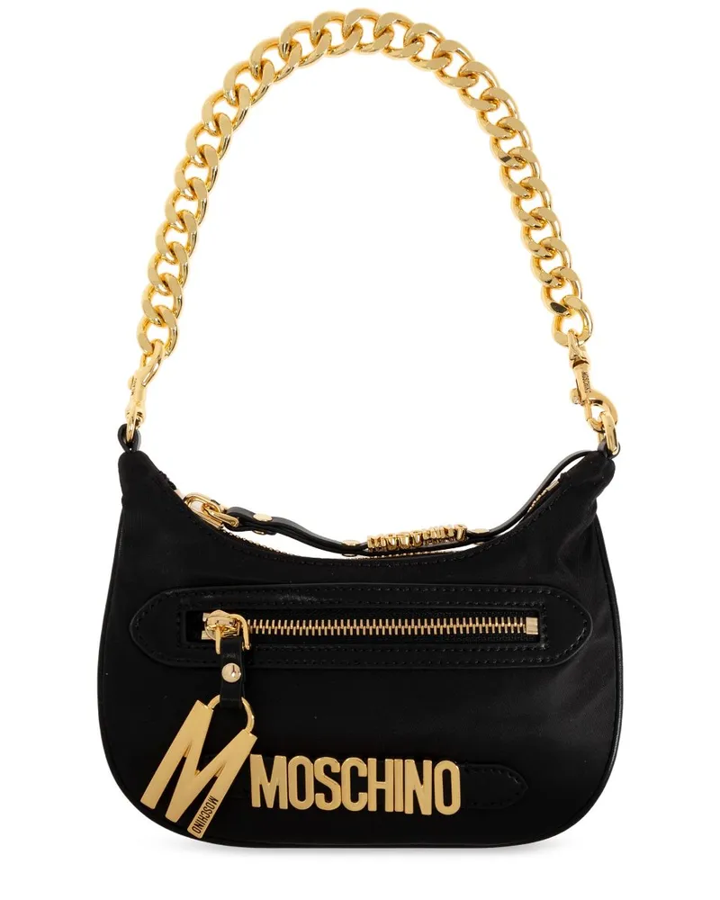 Moschino Mini Handtasche mit Logo Schwarz