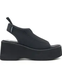 Courrèges Scuba Wave Plateau-Sandalen 90mm Schwarz