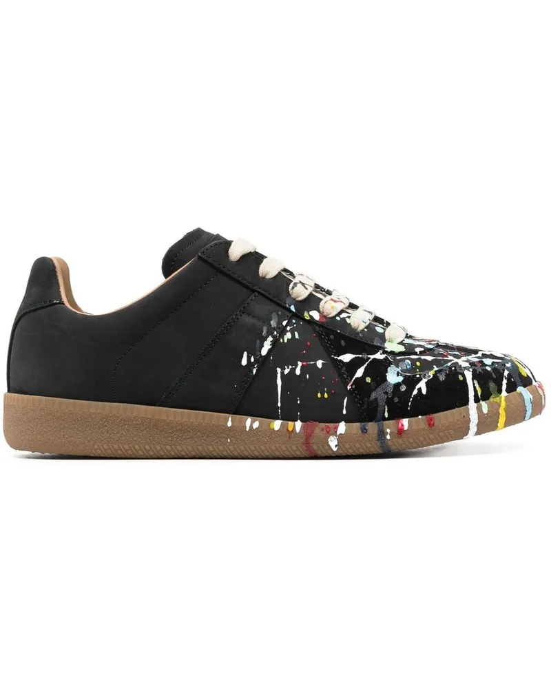 Maison Margiela Paint Replica Sneakers - Schwarz Schwarz