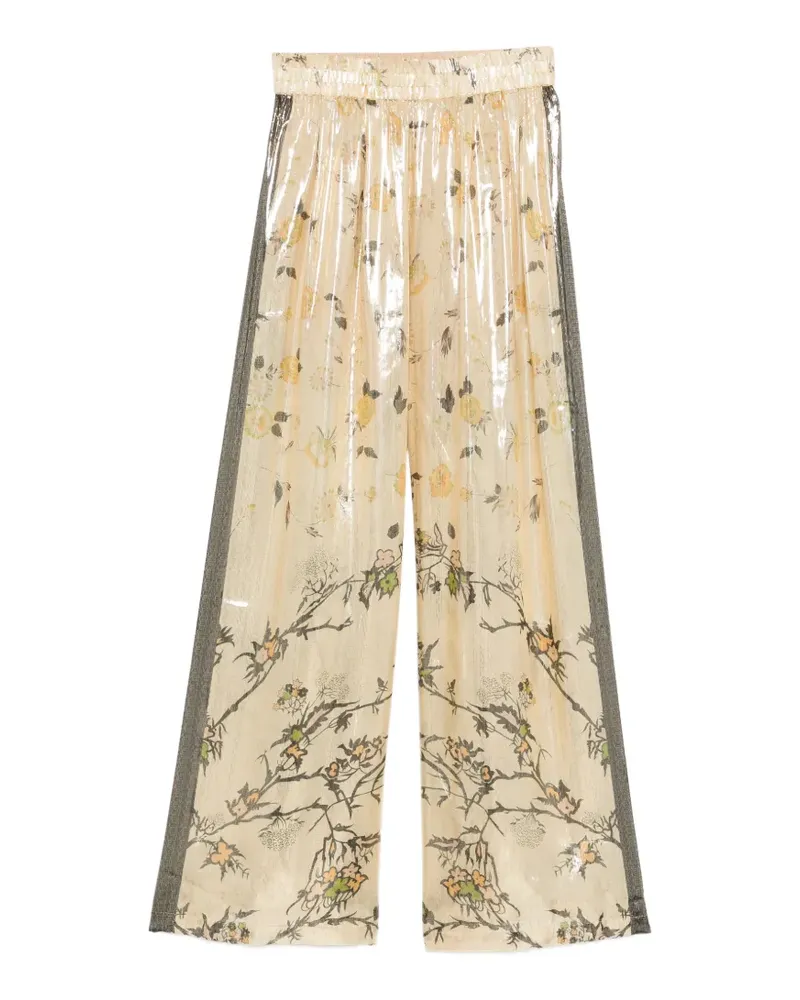 Mes Demoiselles floral print trousers - Gold Gold