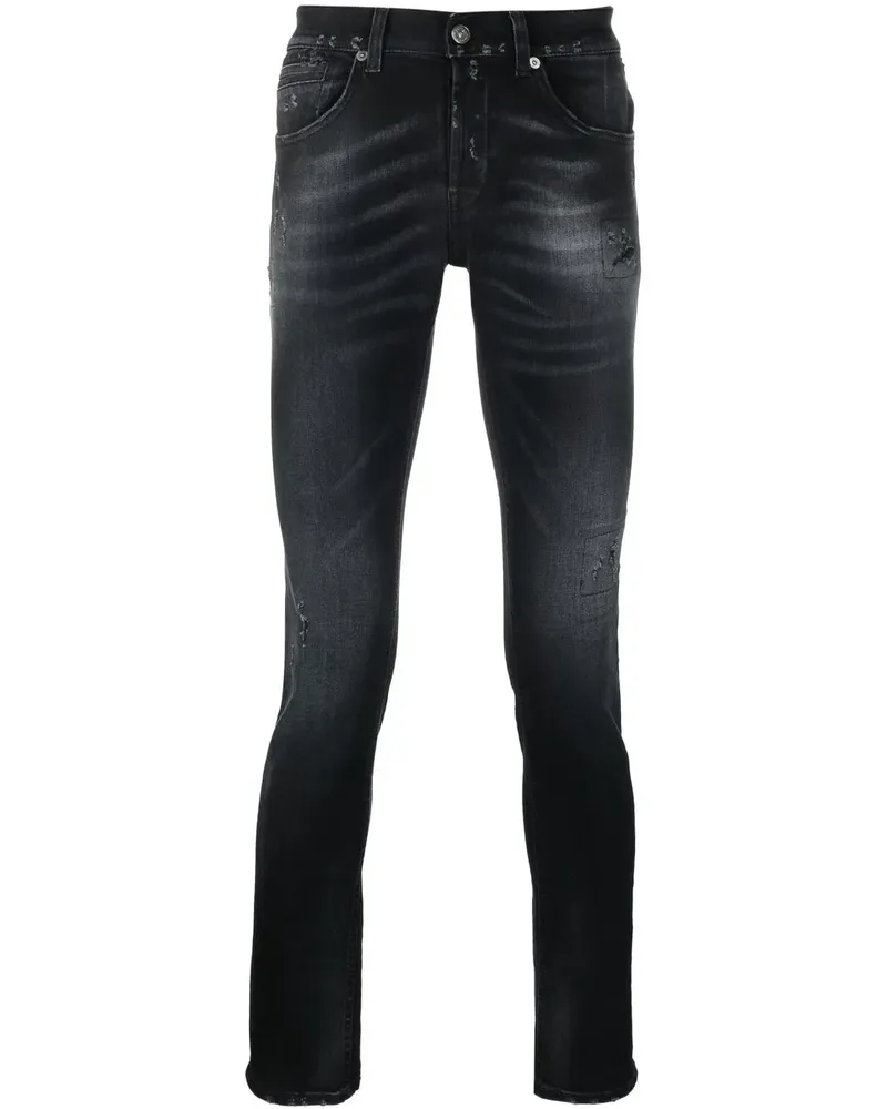 Dondup Klassische Slim-Fit-Jeans - Schwarz Schwarz