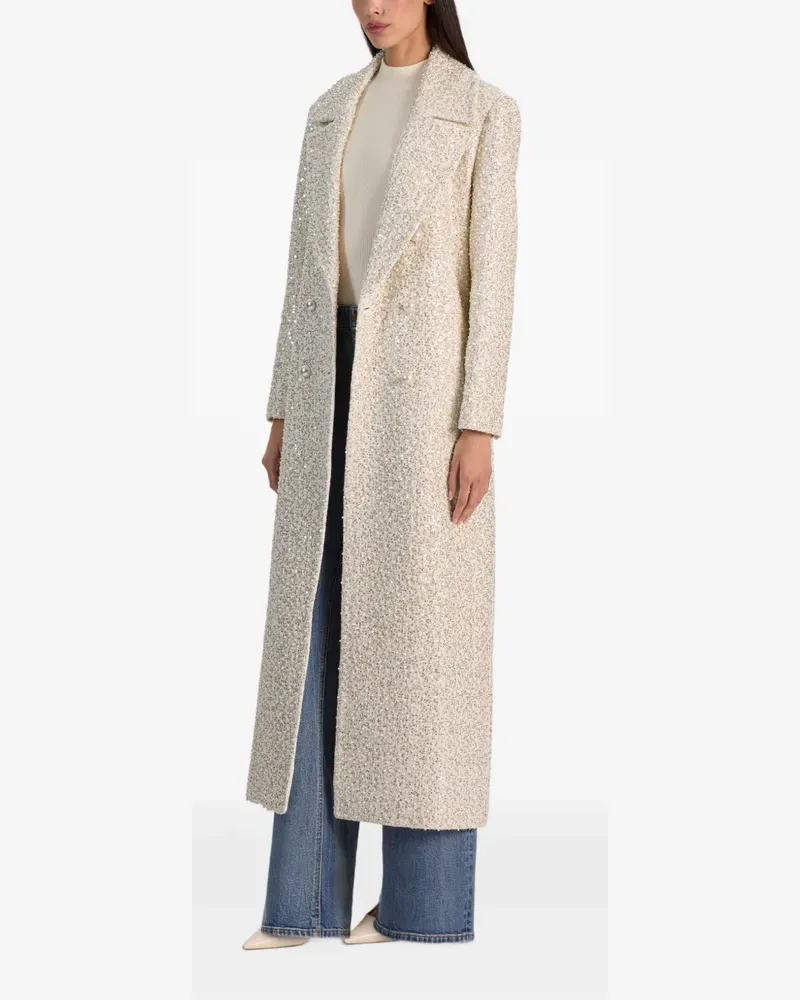 Alice + Olivia Nicholas double-breasted coat - Nude Nude