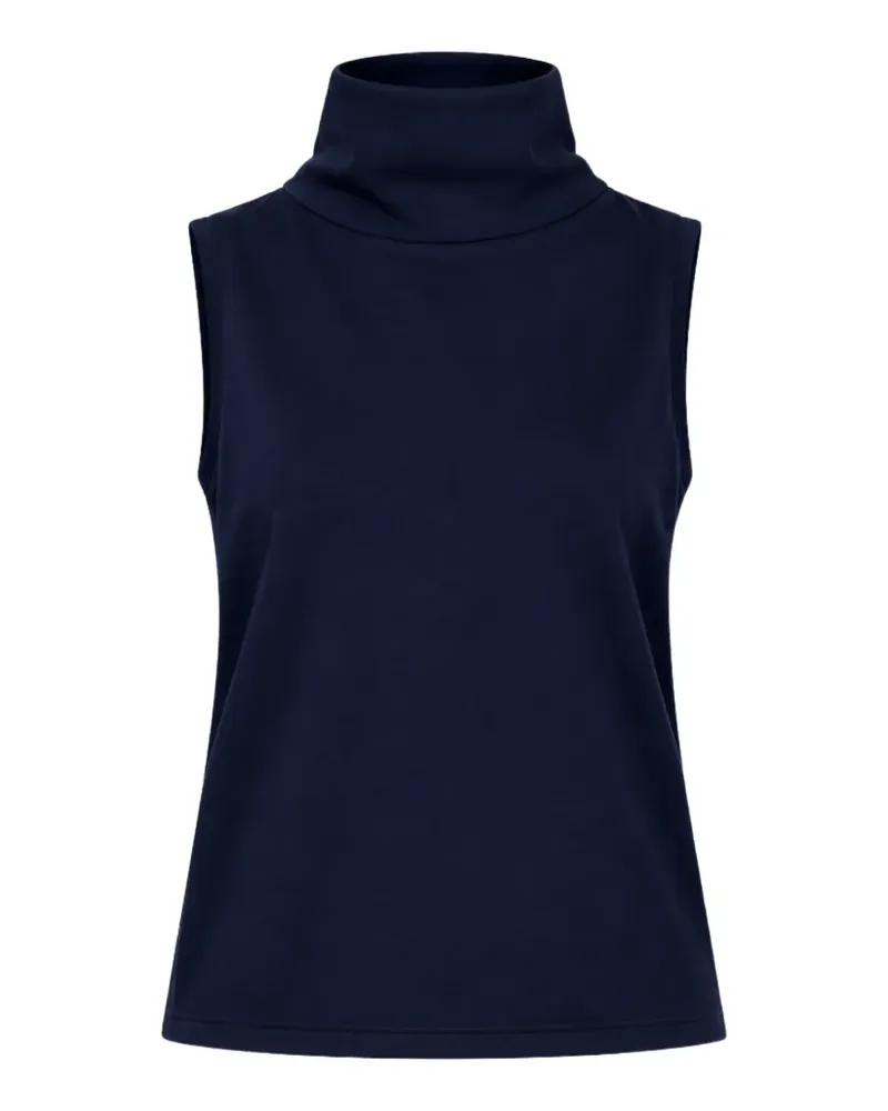 Liviana Conti Demi ärmelloser Rollkragenpullover - Blau Blau