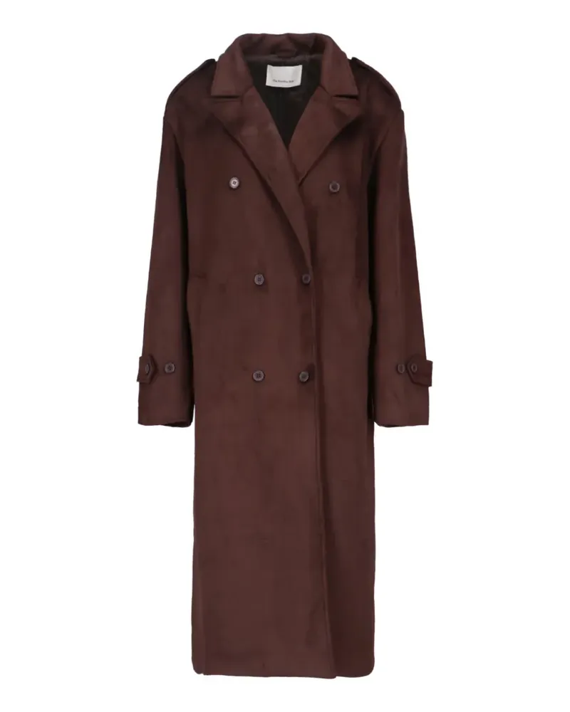 FRANKIE Shop Pembroke double-breasted belted coat - Braun Braun