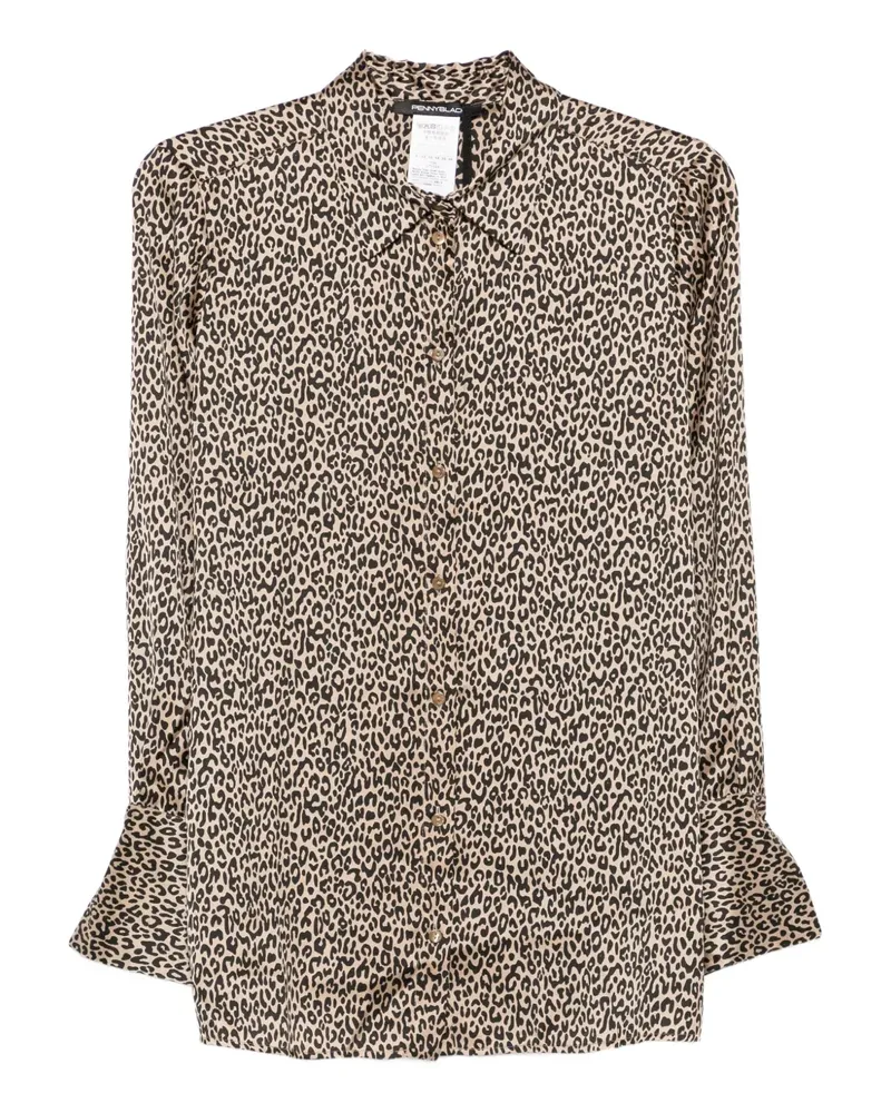 Pennyblack Hemd mit Leoparden-Print - Braun Braun