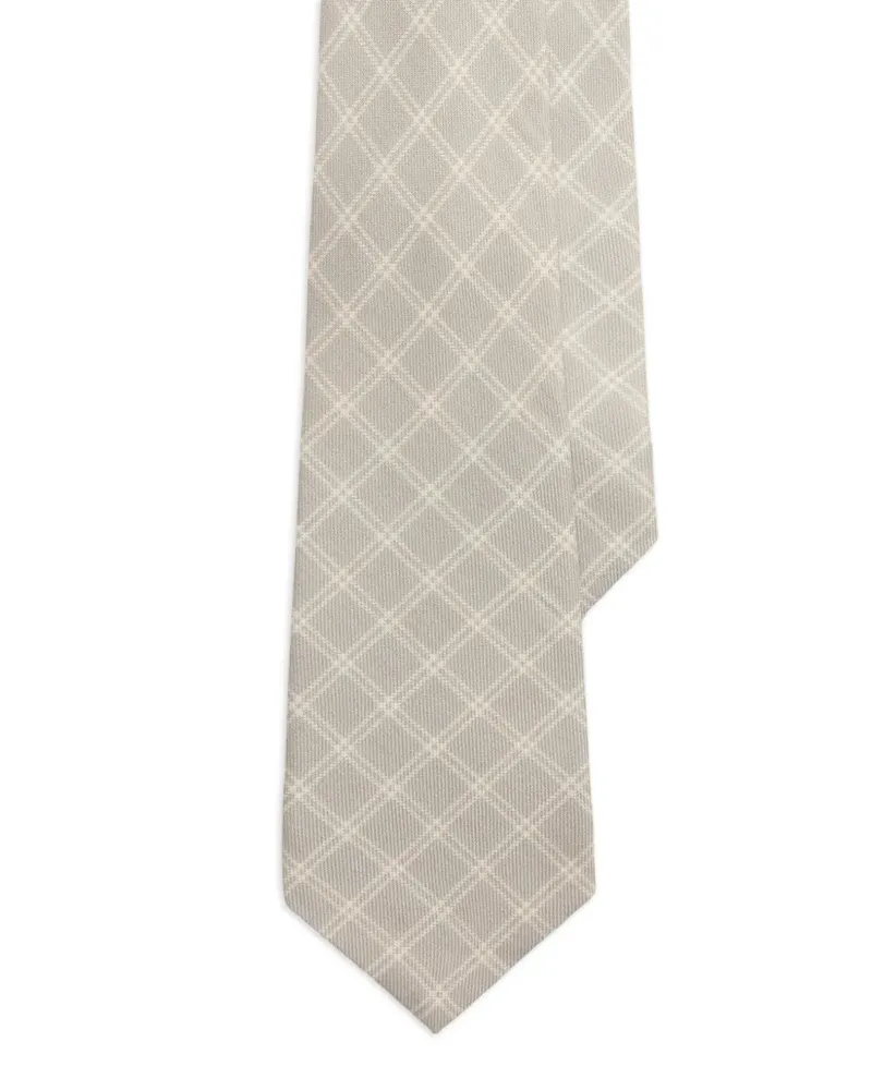 Ralph Lauren Krawatte mit Windowpane-Karo - Grau Grau