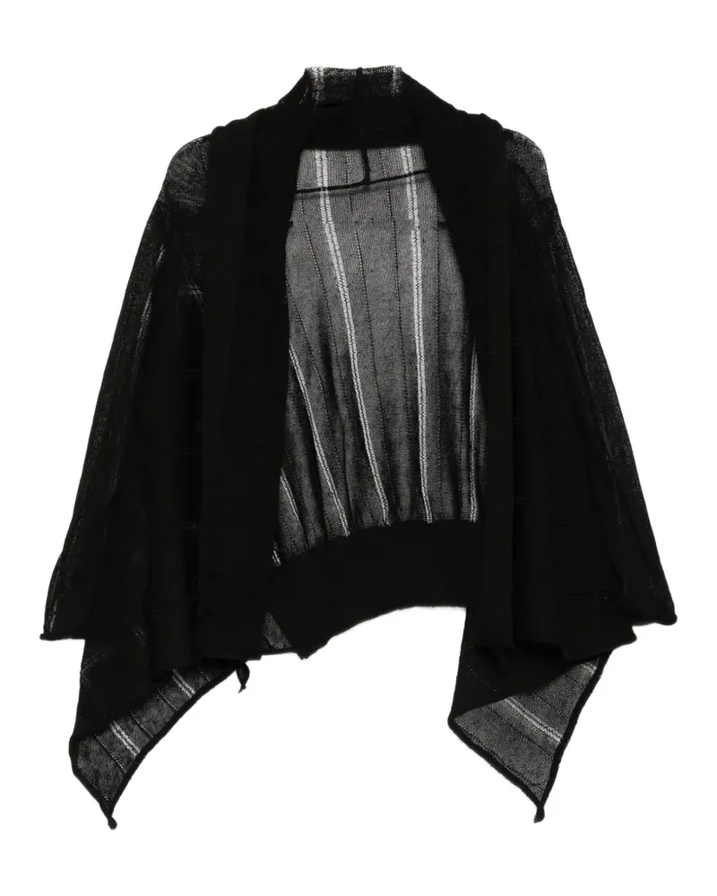 Yohji Yamamoto long-sleeves cardigan - Schwarz Schwarz