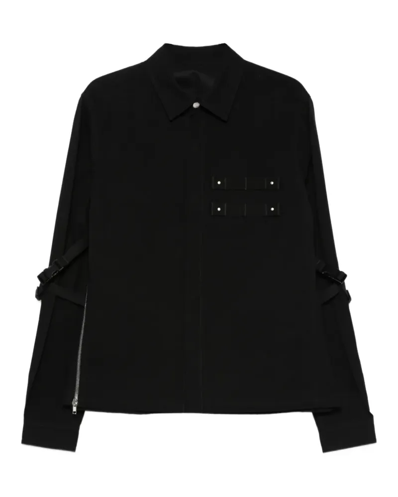 Rick Owens buckle-strap shirt - Schwarz Schwarz