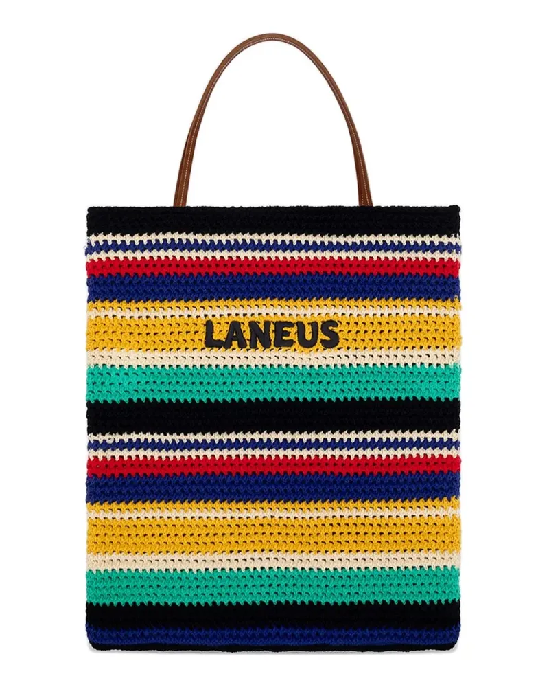 Laneus striped-pattern shoulder bag - Nude Nude