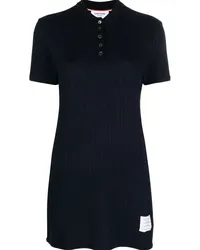 Thom Browne Kariertes Jacquard-Minikleid Blau