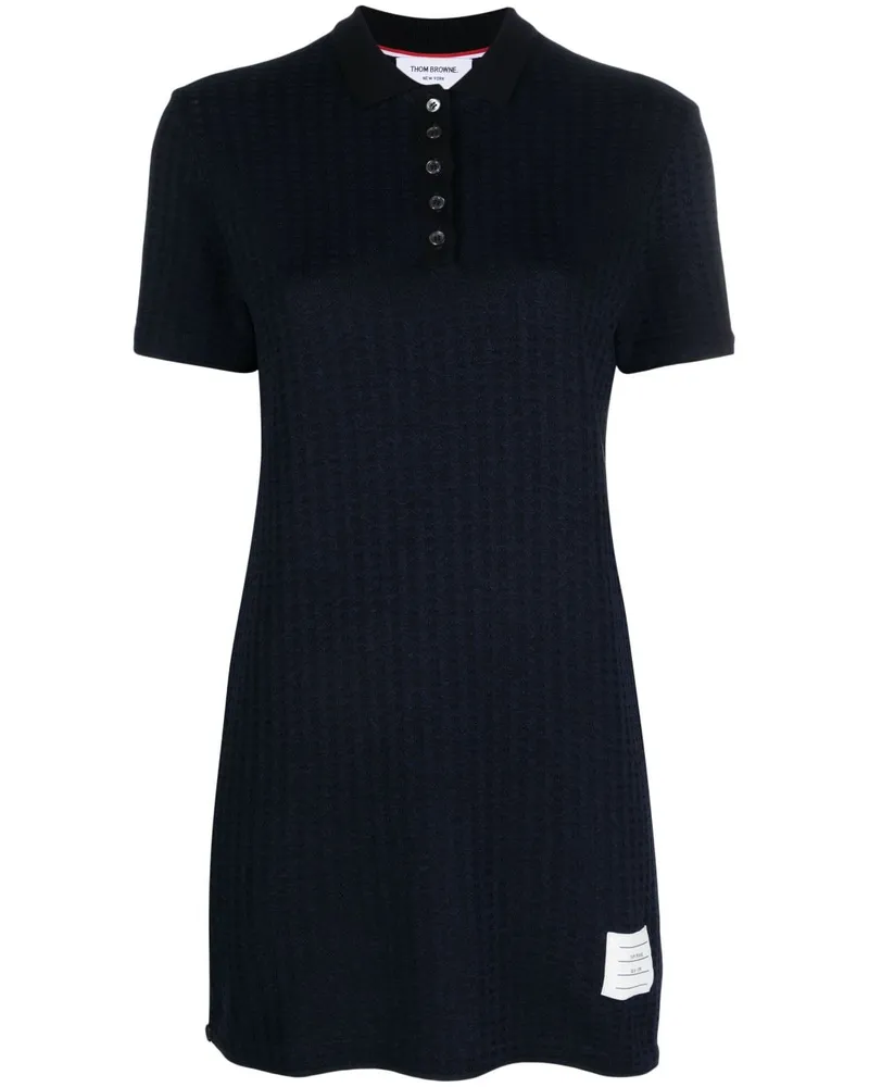 Thom Browne Kariertes Jacquard-Minikleid - Blau Blau