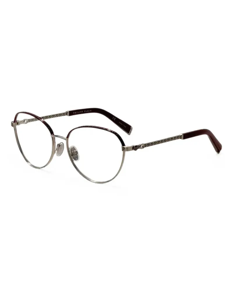 Philipp Plein Brille mit geometrischem Gestell - Silber Silber