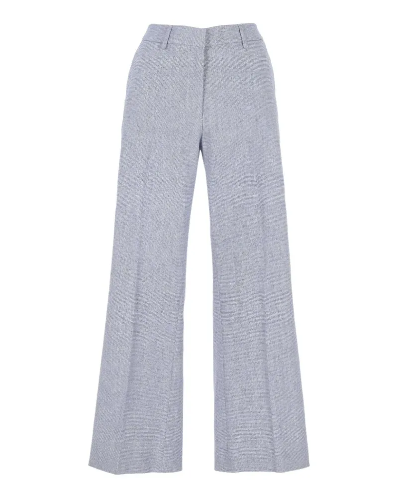 PT TORINO pressed-crease wide-leg trousers - Blau Blau