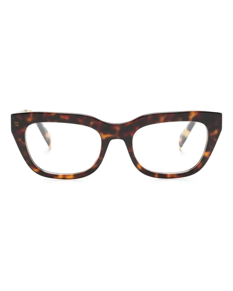 Prada Eckige Brille in Schildpattoptik - Braun Braun
