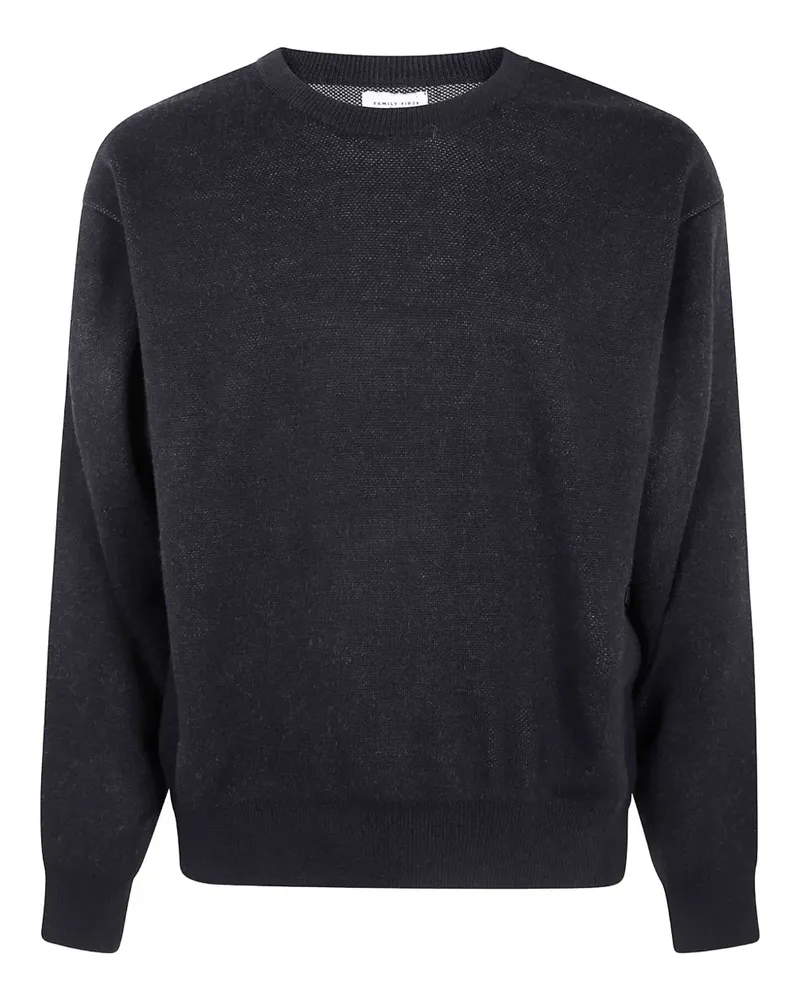 Family First Pullover mit rundem Ausschnitt - Schwarz Schwarz