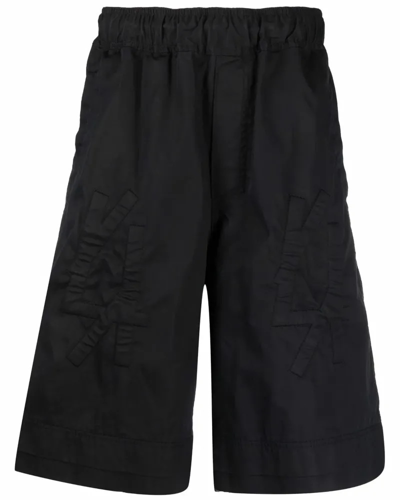 44 LABEL GROUP Shorts mit Logo-Prägung - Schwarz Schwarz