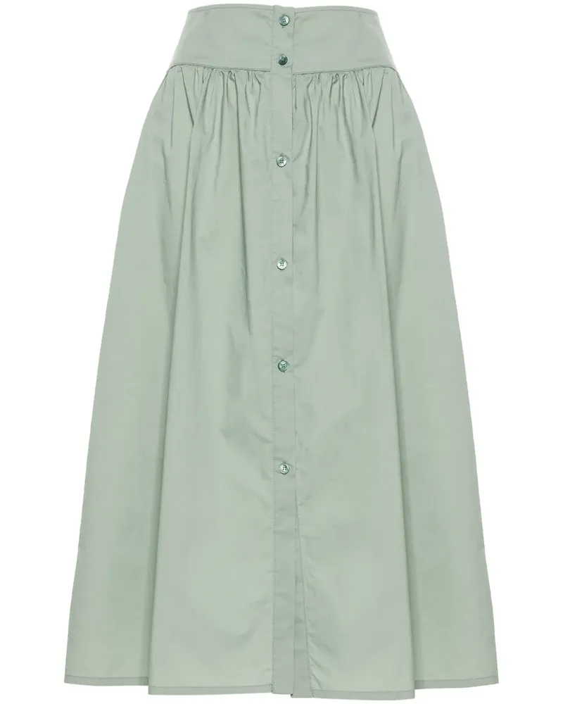 Woolrich Midirock aus Popeline - Grün Grün