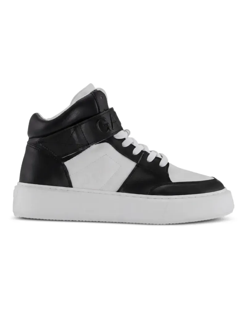 Ganni High-Top-Sneakers mit Logo-Riemen - Schwarz Schwarz