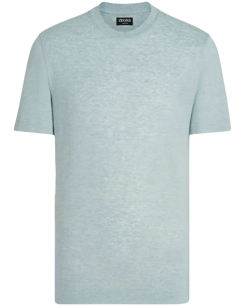 Ermenegildo Zegna Oasi Lino T-Shirt - Blau Blau
