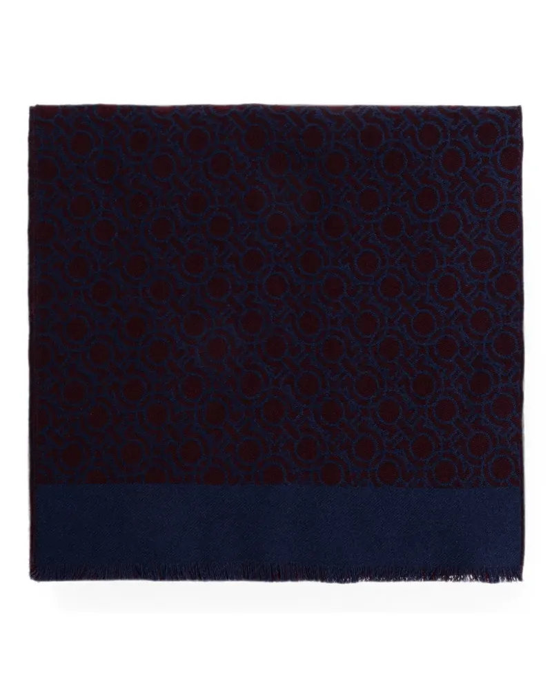 Ferragamo Schal mit Monogramm-Print - Blau Blau