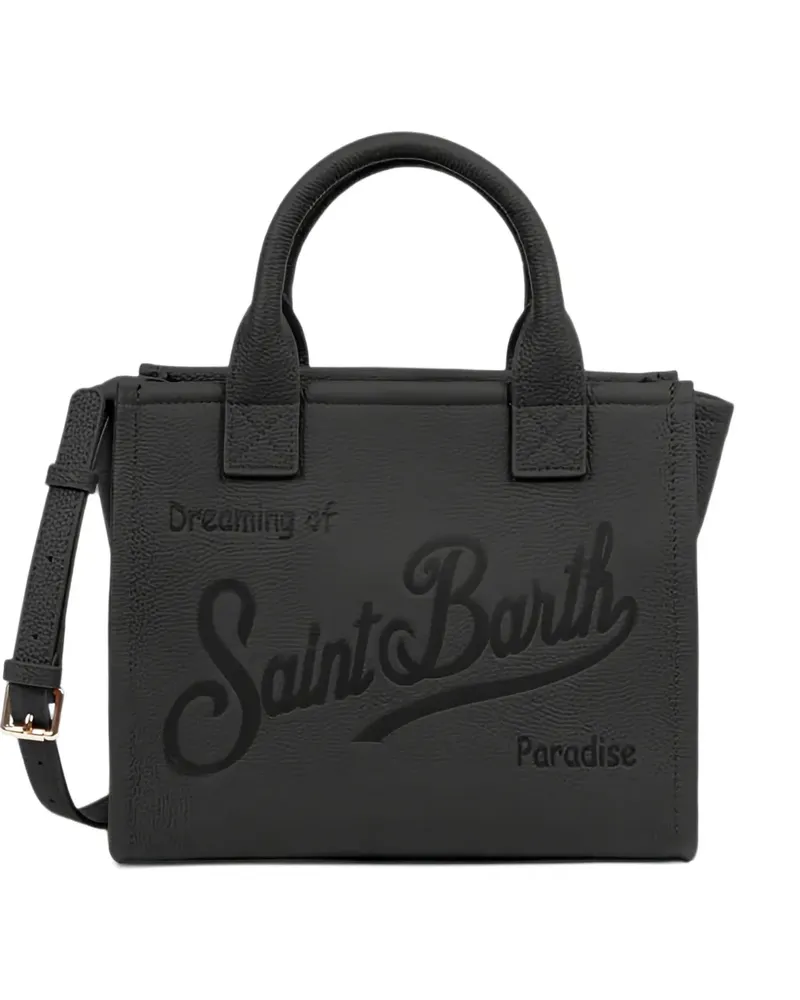 MC2 Saint Barth midi Vanity grained-leather tote bag - Schwarz Schwarz
