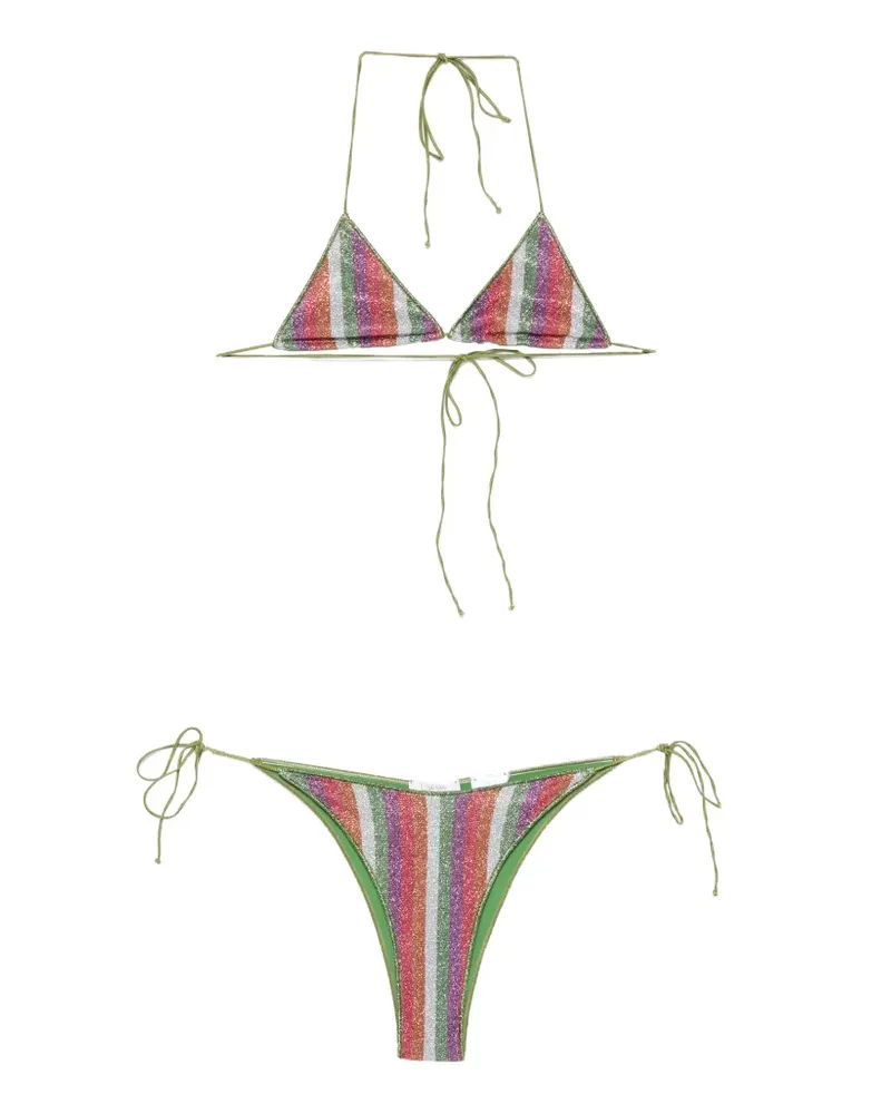 Oséree Lolita striped-pattern bikini - Grün Grün
