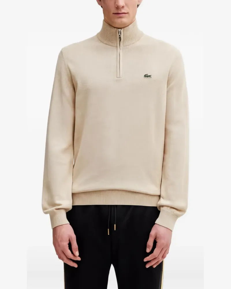 Lacoste Sweatshirt mit Reißverschluss - Nude Nude