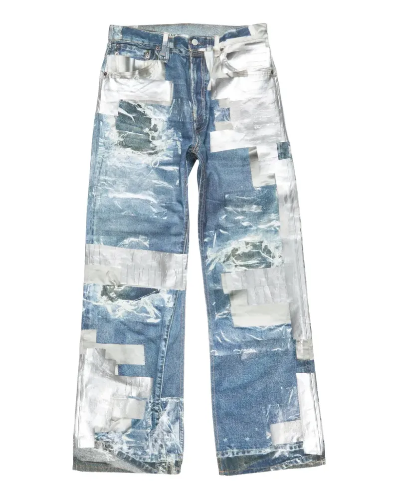 Acne Studios Hose im Patchwork-Look - Blau Blau