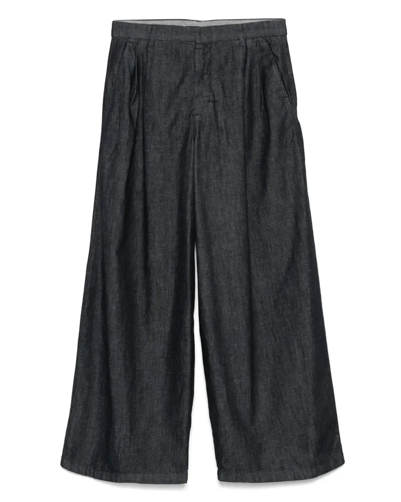 Max Mara Hose mit Logo-Patch - Blau Blau