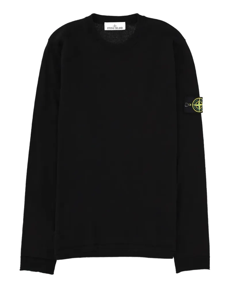 Stone Island patch crew neck sweater - Schwarz Schwarz