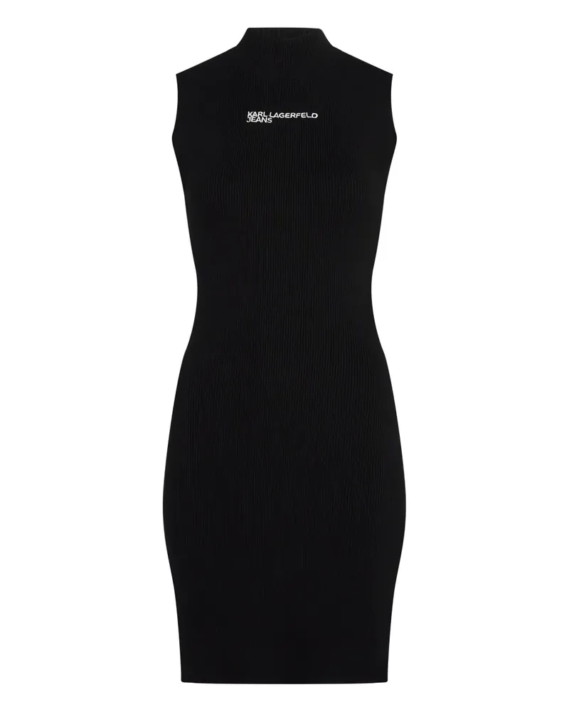 Karl Lagerfeld Minikleid mit Logo-Print - Schwarz Schwarz