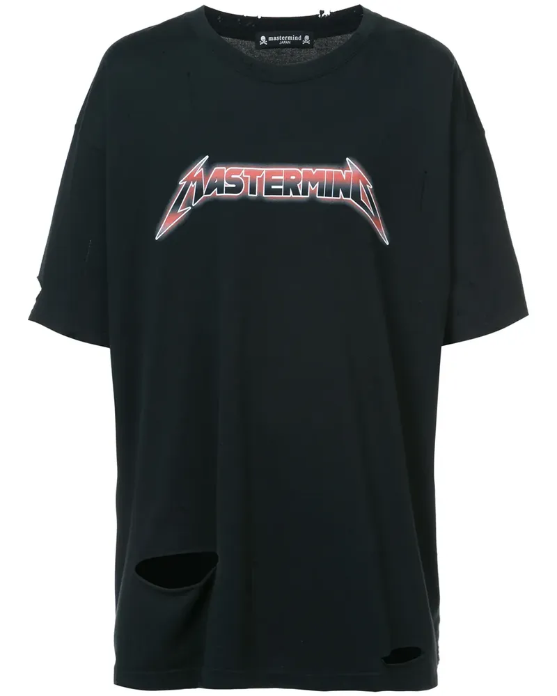 Mastermind Japan Oversized-T-Shirt mit Logo-Print - Schwarz Schwarz