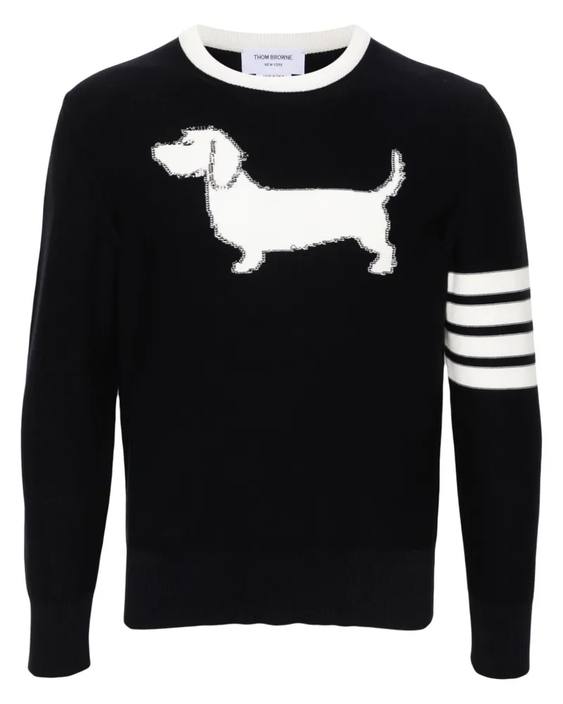 Thom Browne Hector Intarsien-Pullover - Blau Blau