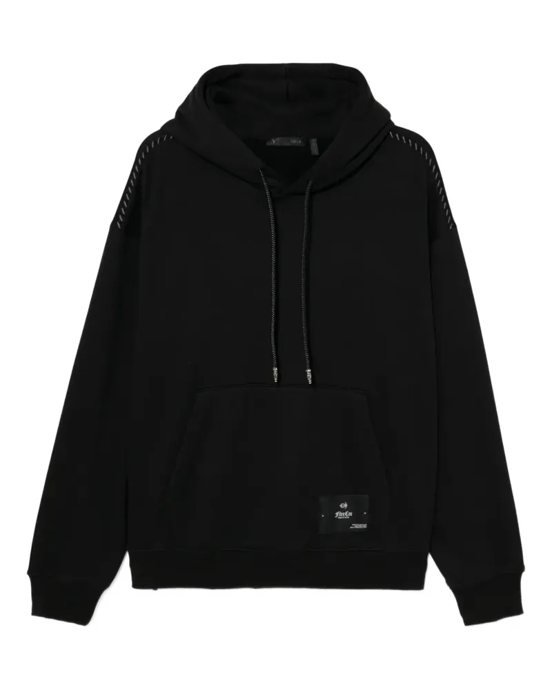 FIVE CM Hoodie mit Kontrastnähten - Schwarz Schwarz