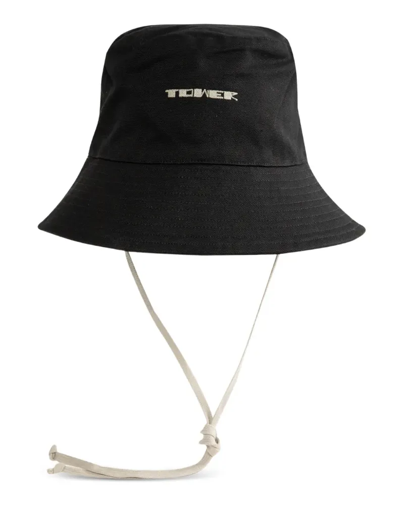 DRKSHDW by Rick Owens Gilligan Fischerhut mit Logo-Stickerei - Schwarz Schwarz