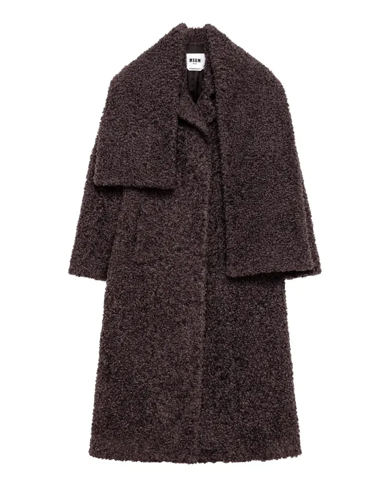 MSGM Mantel mit Bouclé-Effekt - Violett Violett