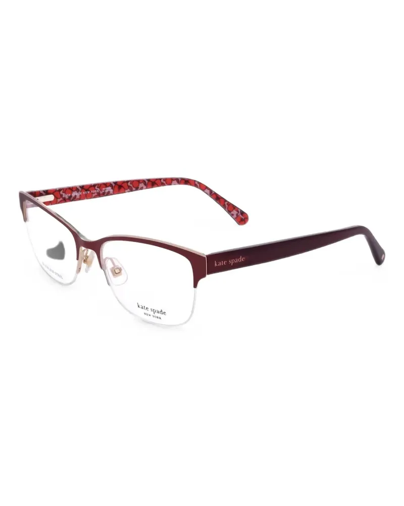Kate Spade Marjorie Brille mit eckigem Gestell - Rot Rot