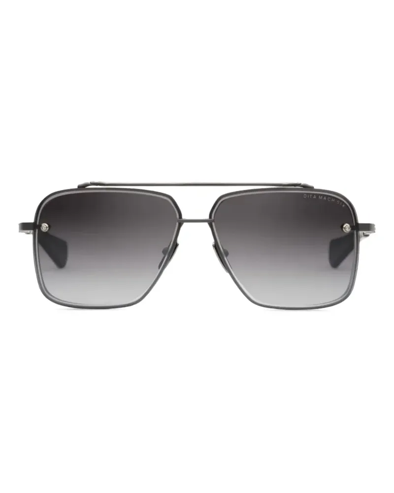 DITA MACH-SIX Sonnenbrille mit Doppelsteg - Schwarz Schwarz