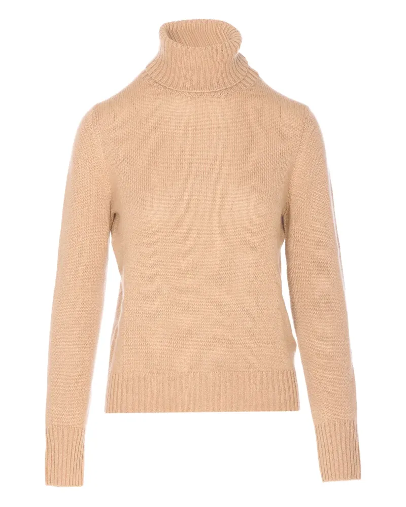 ALLUDE Kaschmirpullover mit Stehkragen - Nude Nude