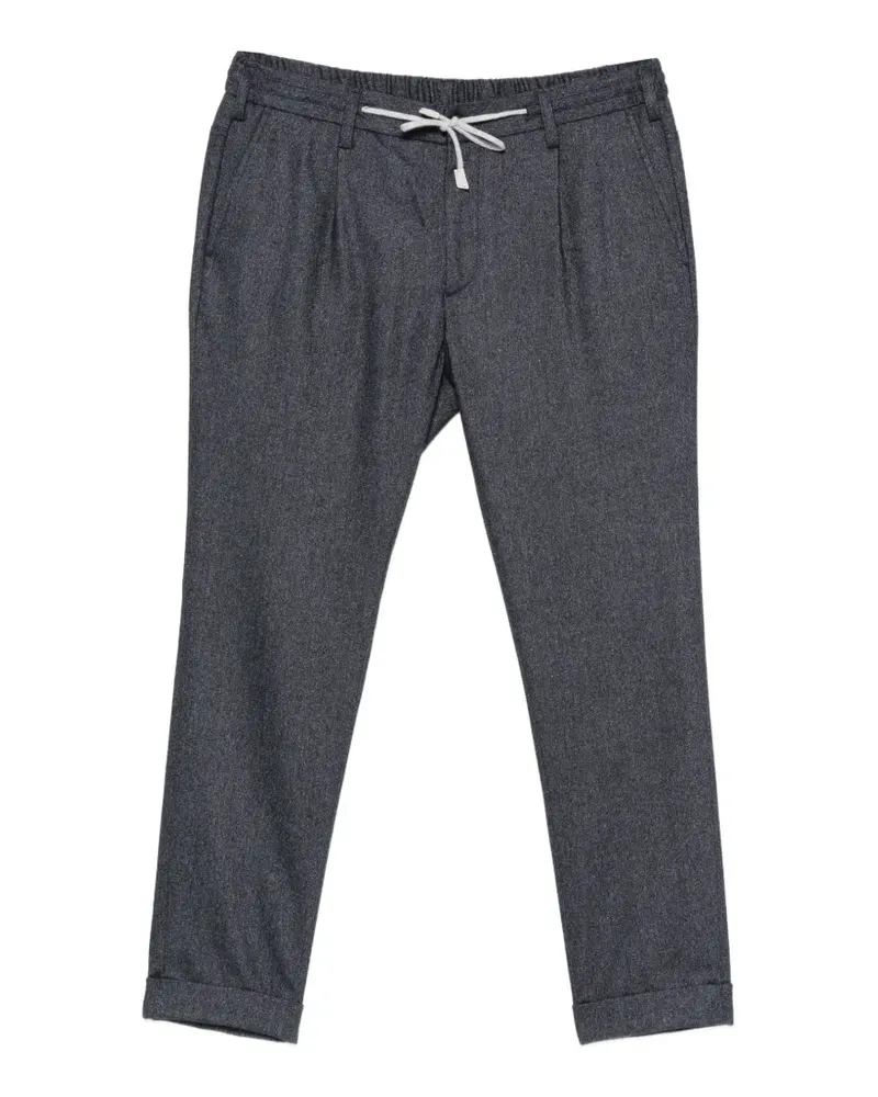 Eleventy Bundfaltenhose mit Kordelzug - Blau Blau