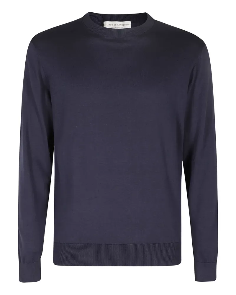 Filippo de Laurentiis Fein gestrickter Pullover - Blau Blau