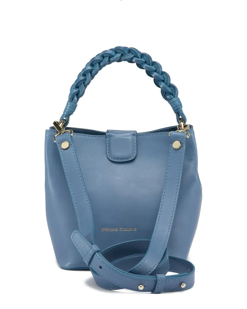 Officine Creative Italia Nolita Beuteltasche mit geflochtenem Henkel - Blau Blau