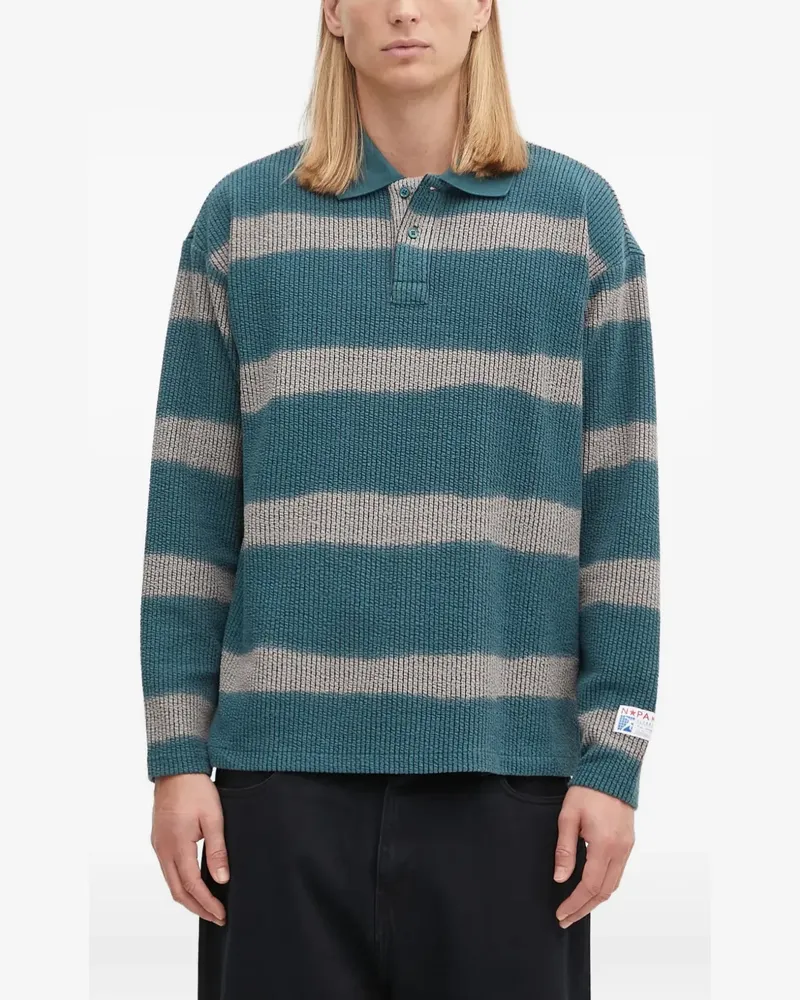Napapijri x Martine Rose striped polo shirt - Blau Blau