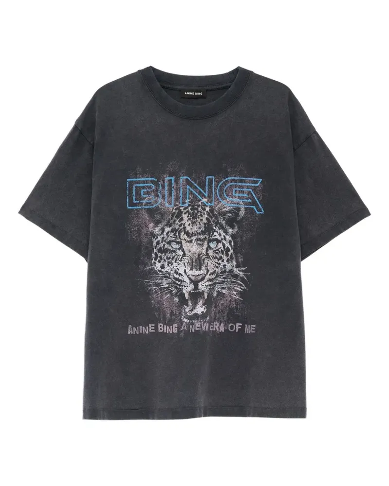 Anine Bing Cade T-Shirt Leo Muse - Schwarz Schwarz
