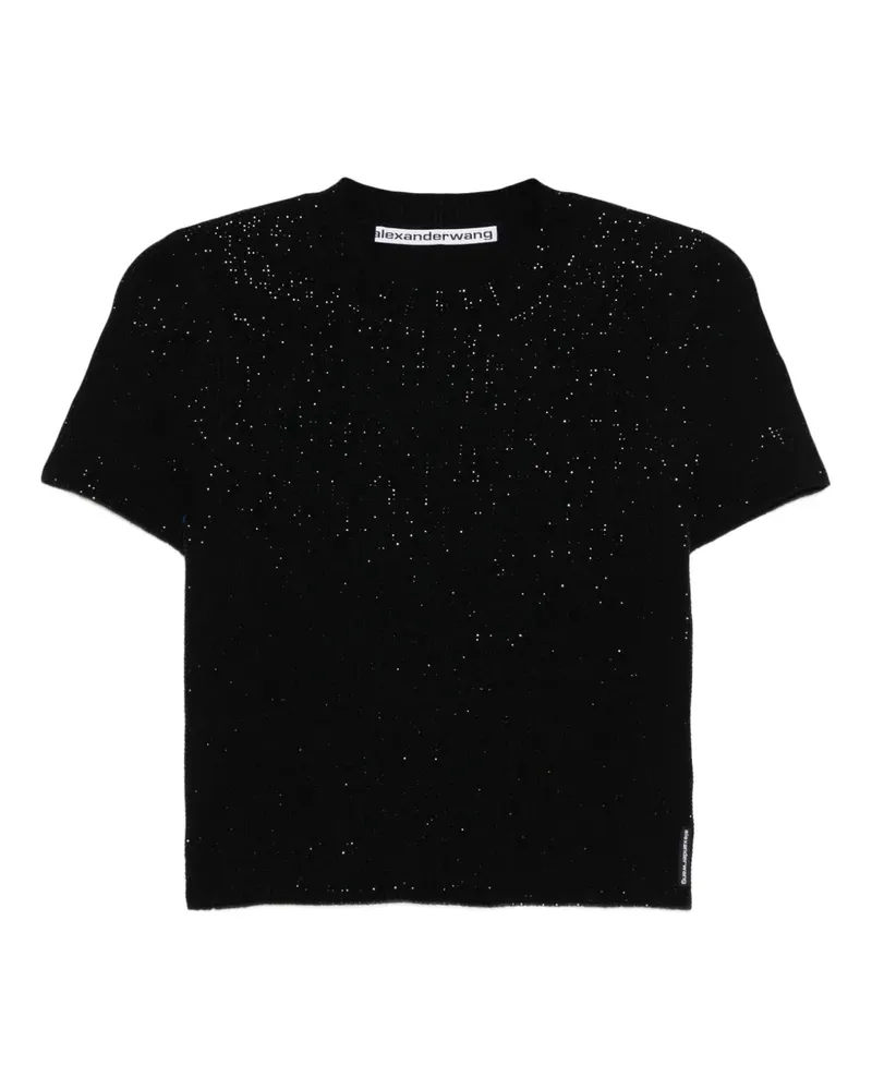 Alexander Wang T-Shirt mit Kristallen - Schwarz Schwarz