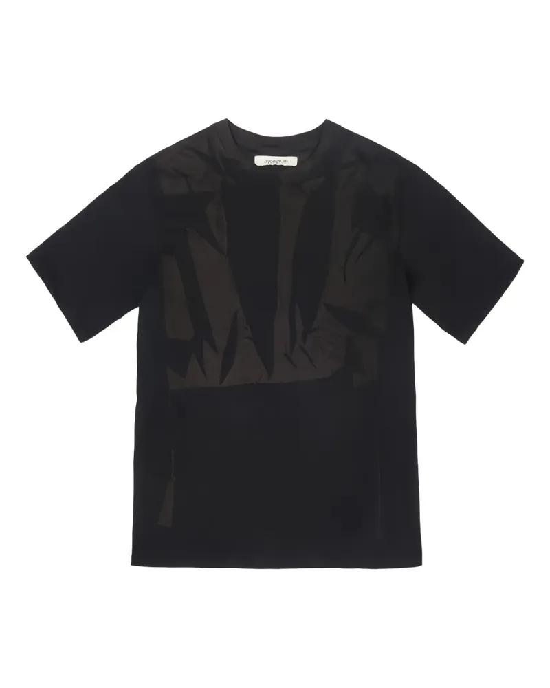 JiyongKim T-Shirt mit Einsätzen - Schwarz Schwarz