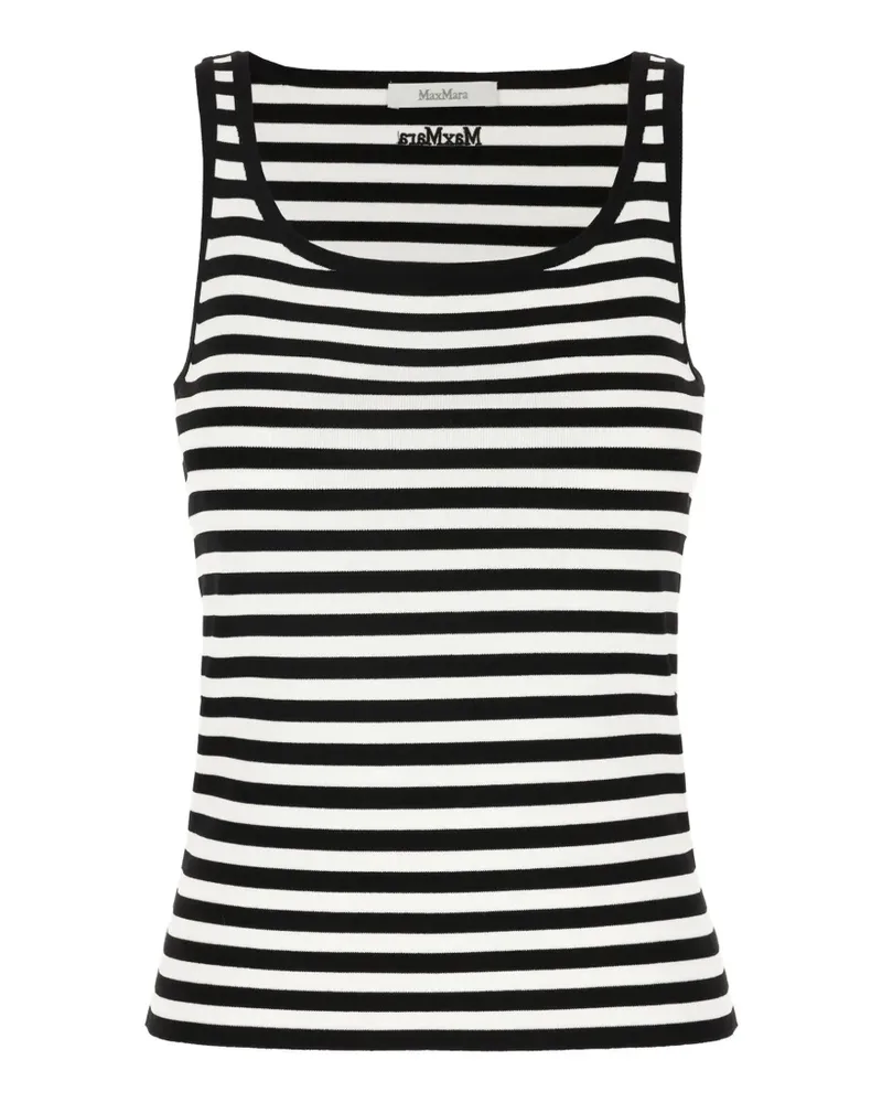 Max Mara Cippo striped ribbed-knit tank top - Schwarz Schwarz