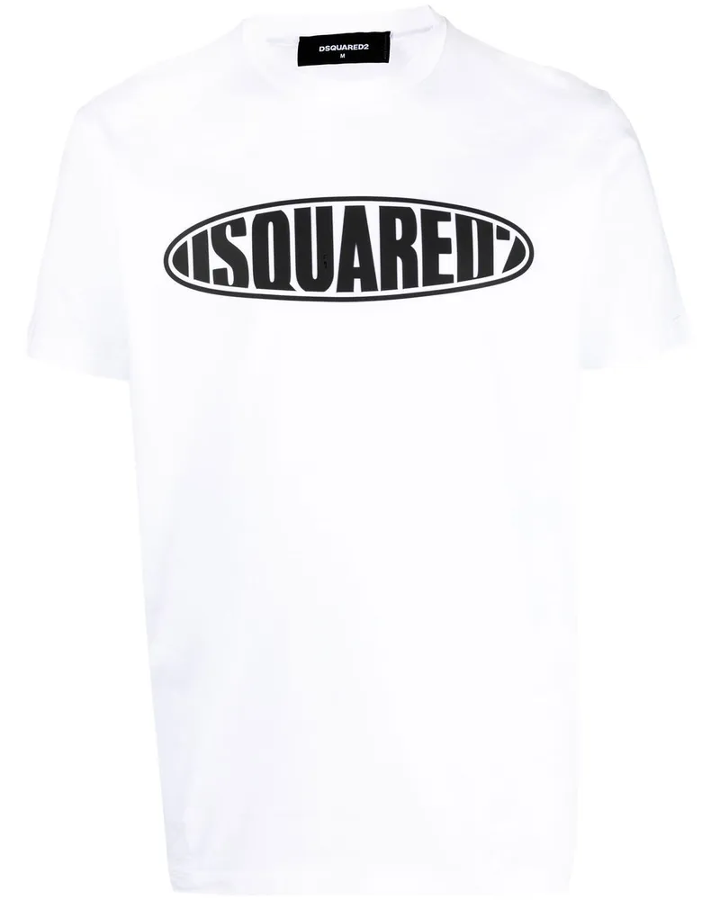 Dsquared2 T-Shirt mit Logo-Print - Weiß Weiß