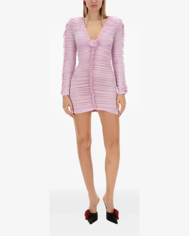 Magda Butrym ruffled V-neck dress - Violett Violett