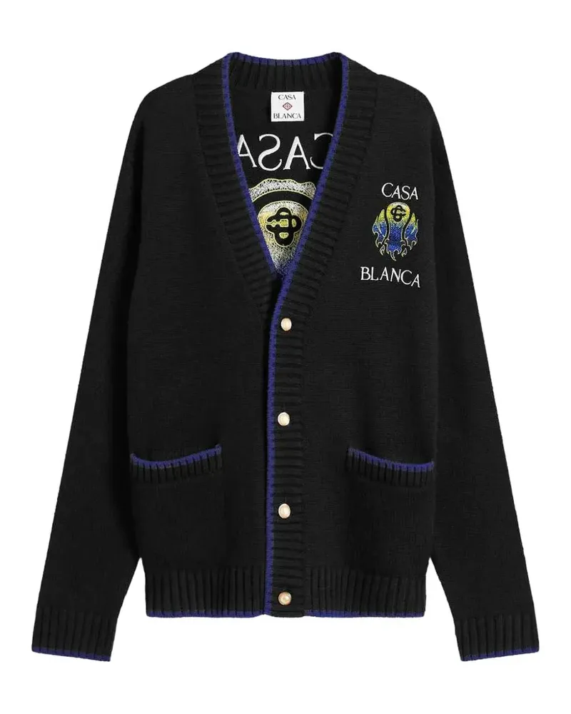 Casablanca Paris Cardigan mit Print - Schwarz Schwarz